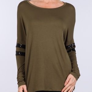 Long Sleeve Top with Dolman Sleeves